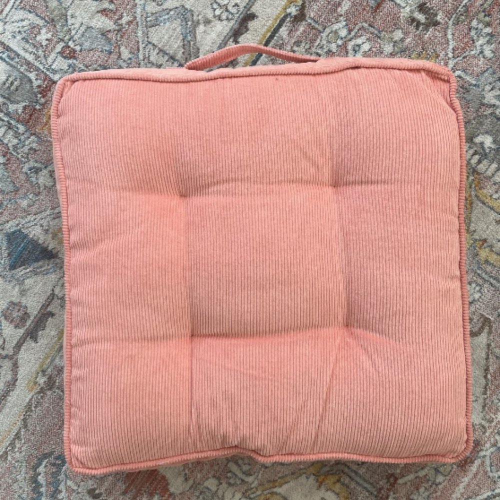 Tufted Coral Floor PIllow